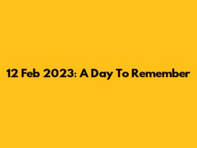 12 Feb 2023: A Day To Remember