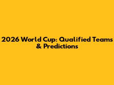 2026 World Cup: Qualified Teams & Predictions
