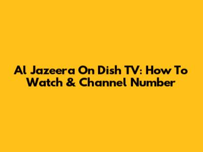 Al Jazeera On Dish TV: How To Watch & Channel Number