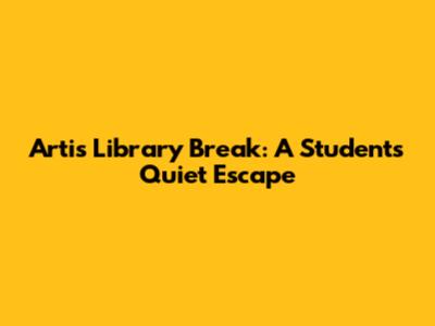 Arti's Library Break: A Student's Quiet Escape