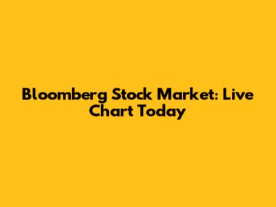 Bloomberg Stock Market: Live Chart Today