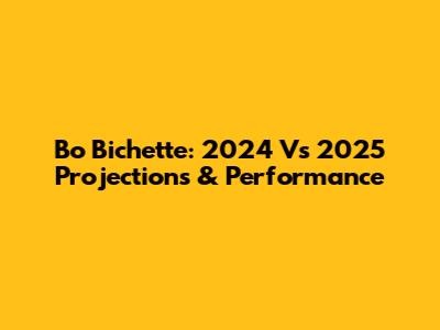 Bo Bichette: 2024 Vs 2025 Projections & Performance