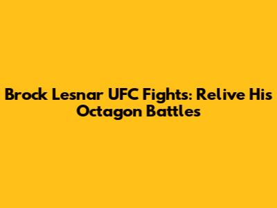 Brock Lesnar UFC Fights: Relive His Octagon Battles