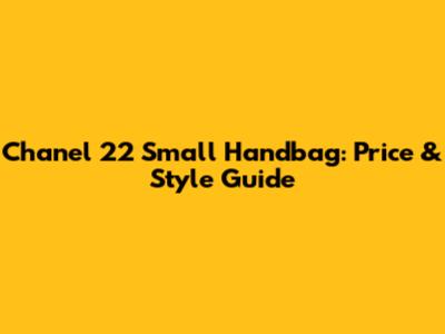 Chanel 22 Small Handbag: Price & Style Guide