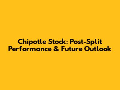 Chipotle Stock: Post-Split Performance & Future Outlook