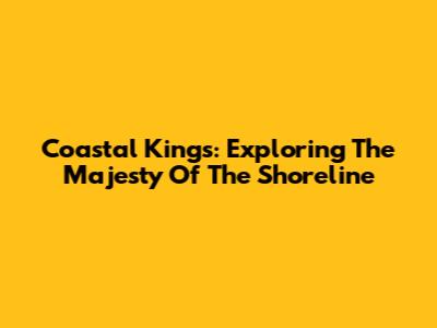 Coastal Kings: Exploring The Majesty Of The Shoreline