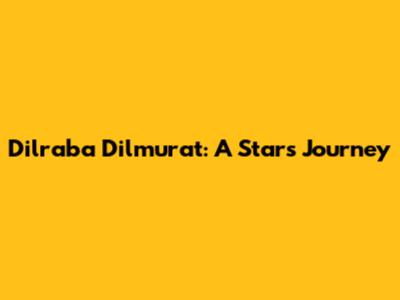 Dilraba Dilmurat: A Star's Journey