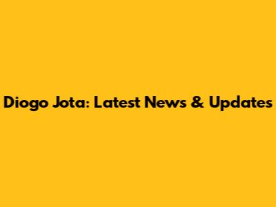 Diogo Jota: Latest News & Updates