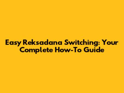 Easy Reksadana Switching: Your Complete How-To Guide