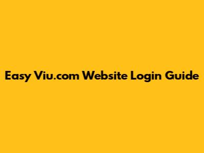 Easy Viu.com Website Login Guide