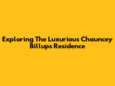Exploring The Luxurious Chauncey Billups Residence