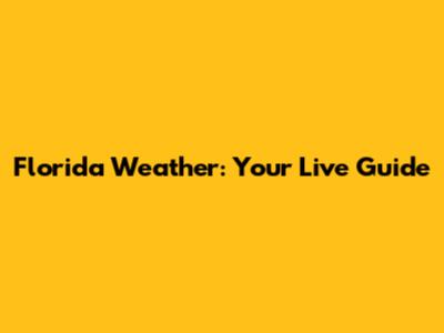 Florida Weather: Your Live Guide