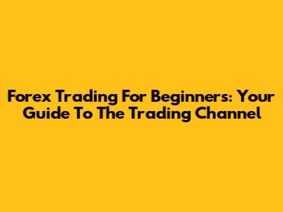 Forex Trading For Beginners: Your Guide To The Trading Channel