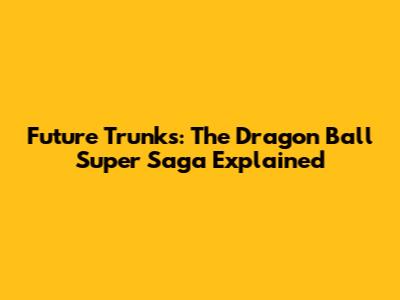 Future Trunks: The Dragon Ball Super Saga Explained