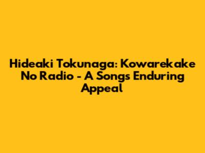 Hideaki Tokunaga: Kowarekake No Radio - A Song's Enduring Appeal