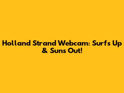 Holland Strand Webcam: Surf's Up & Sun's Out!