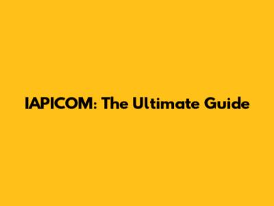 IAPICOM: The Ultimate Guide
