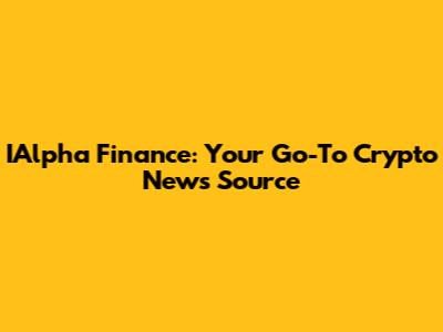 IAlpha Finance: Your Go-To Crypto News Source