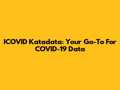 ICOVID Katadata: Your Go-To For COVID-19 Data