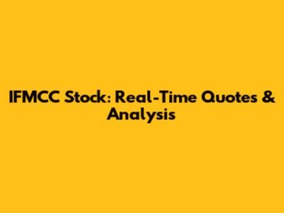 IFMCC Stock: Real-Time Quotes & Analysis