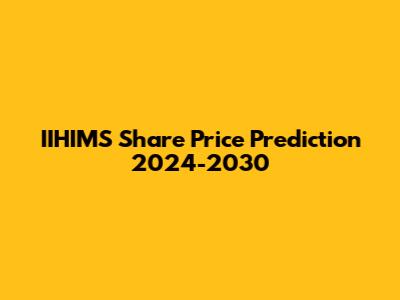 IIHIMS Share Price Prediction 2024-2030