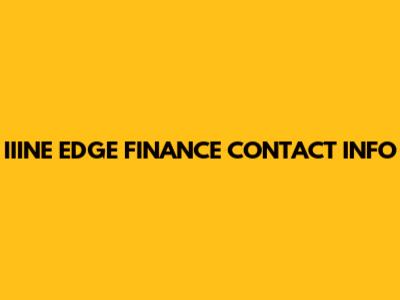 IIINE EDGE FINANCE CONTACT INFO