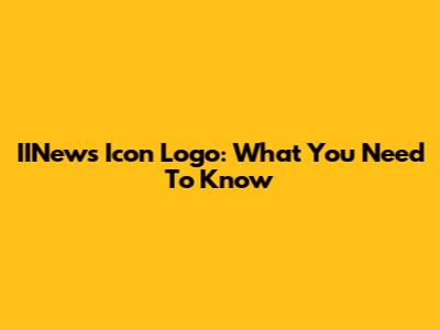 IINews Icon Logo: What You Need To Know