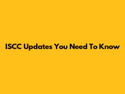 ISCC Updates You Need To Know