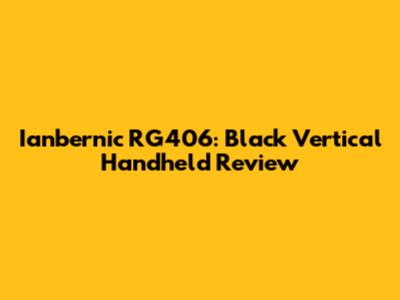 Ianbernic RG406: Black Vertical Handheld Review