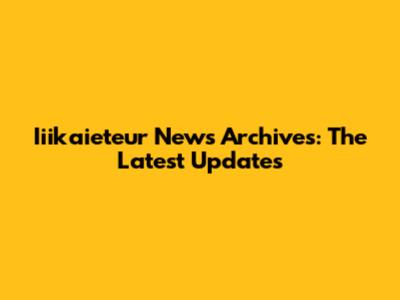 Iiikaieteur News Archives: The Latest Updates