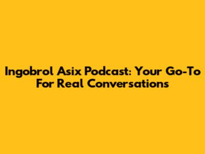 Ingobrol Asix Podcast: Your Go-To For Real Conversations