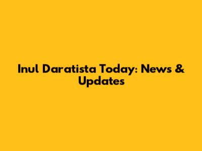 Inul Daratista Today: News & Updates
