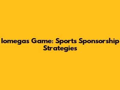 Iomega's Game: Sports Sponsorship Strategies