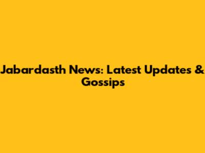 Jabardasth News: Latest Updates & Gossips