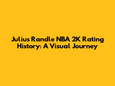 Julius Randle NBA 2K Rating History: A Visual Journey