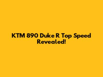 KTM 890 Duke R Top Speed Revealed!