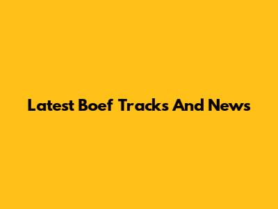 Latest Boef Tracks And News