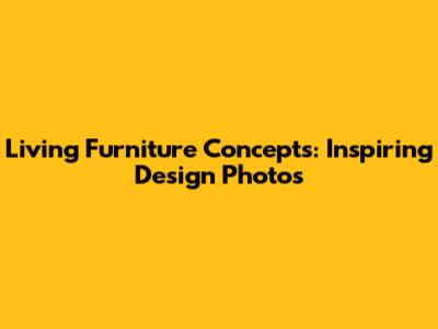 Living Furniture Concepts: Inspiring Design Photos