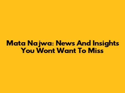 Mata Najwa: News And Insights You Won't Want To Miss