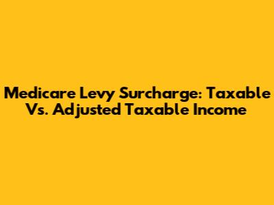 Medicare Levy Surcharge: Taxable Vs. Adjusted Taxable Income