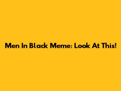Men In Black Meme: Look At This!