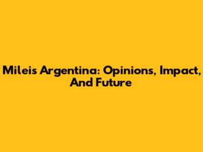 Milei's Argentina: Opinions, Impact, And Future
