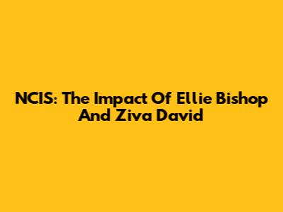 NCIS: The Impact Of Ellie Bishop And Ziva David