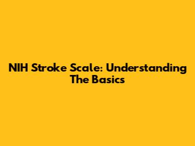 NIH Stroke Scale: Understanding The Basics