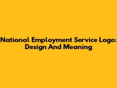 National Employment Service Logo: Design And Meaning