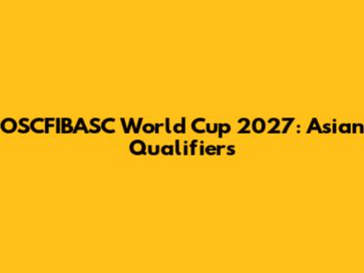 OSCFIBASC World Cup 2027: Asian Qualifiers