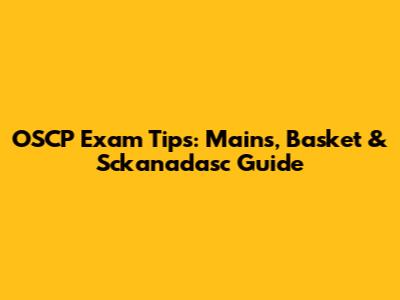 OSCP Exam Tips: Mains, Basket & Sckanadasc Guide
