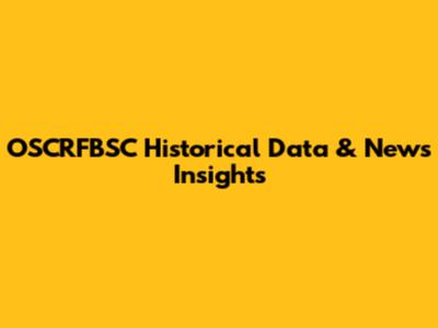 OSCRFBSC Historical Data & News Insights