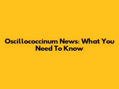 Oscillococcinum News: What You Need To Know