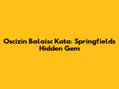 Oscizin Balaisc Kota: Springfield's Hidden Gem